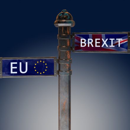 Brexit EU Signs on a pole
